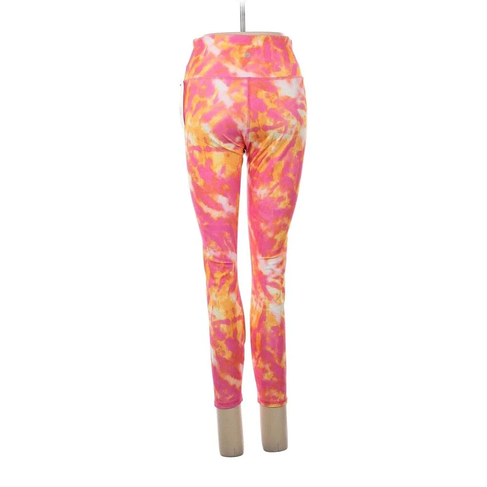 WILDFOX Fuchsia Purple Bright Marigold Tie Dye Print Leggings - M